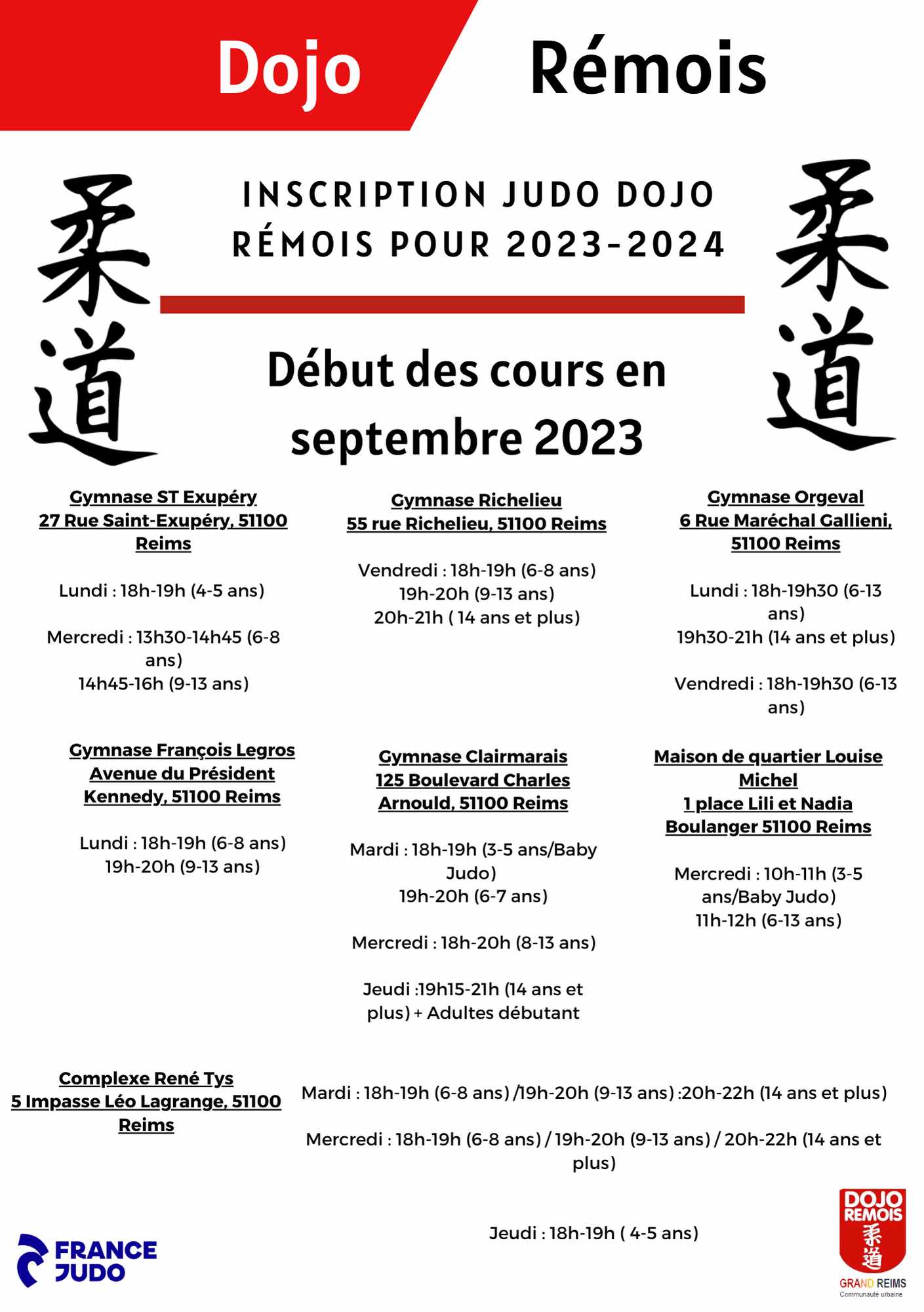 informations cours